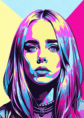 Billie Eilish Pop Art Portrait