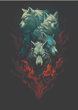 Wolf Pack in Flames