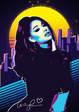 Ariana Grande Retro Art