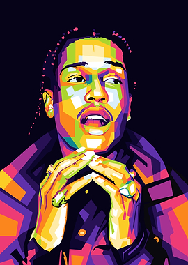 A$AP Rocky Pop Art Portrait