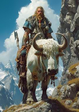 Viking on White Bull