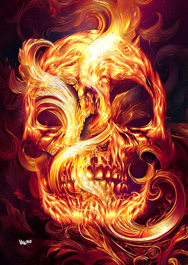 Flaming Skull