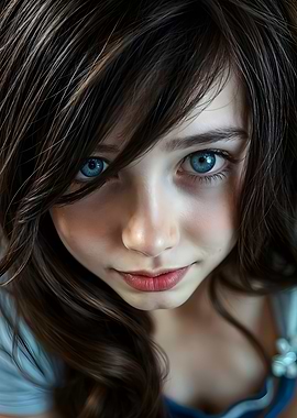 Close-up Portrait of a Young Woman