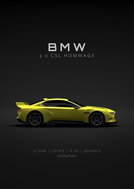 2015 BMW 3.0 CSL Hommage - Yellow - Specs