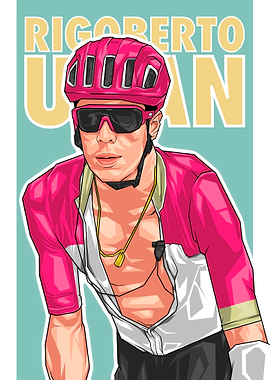 Rigoberto Uran Cycling Illustration