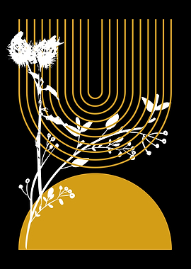 Golden Arches & White Flowers