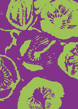 FLORALS (PURPLE&LIME)