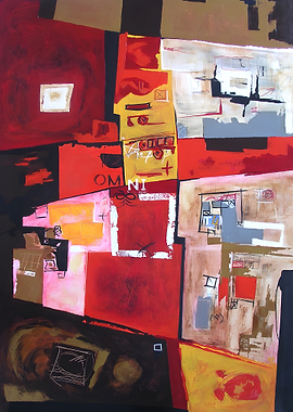 Abstract Painting Urban Architecture Landscape View from the Sky