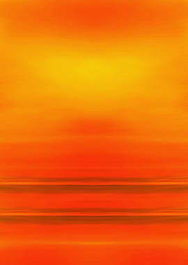 Abstract Landscape Ocean coast beach sky sunset landscape in Orange Colors
