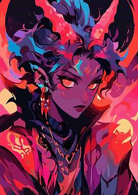 Fiery Anime Character