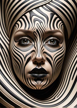 Zebra Face Art