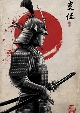 Samurai Warrior Art Print