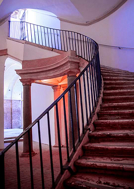 Spiral Staircase in Old Building
