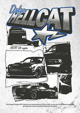 Dodge Hellcat Grunge Style