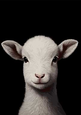 Cute Lamb Portrait