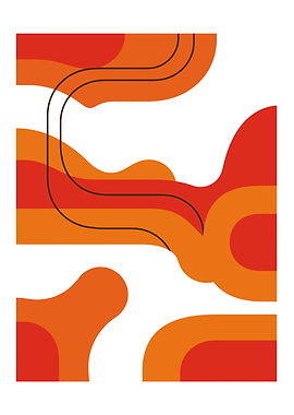 Abstract Orange and Red Design