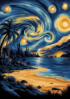 Starry Night Beach