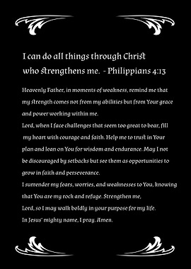 Philippians 4:13 Prayer Bible Verse Jesus