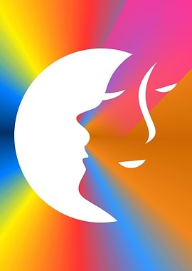 Abstract Face Silhouette