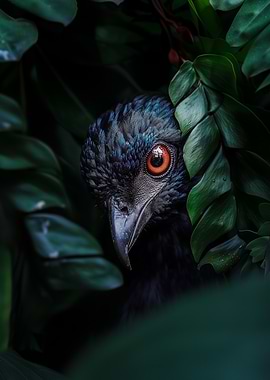 Black Bird in Foliage