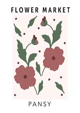 Pansy Flower Market Print