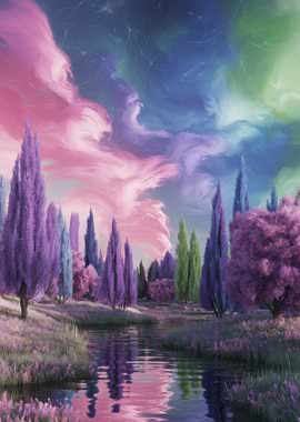 Dreamy Forest Landscape