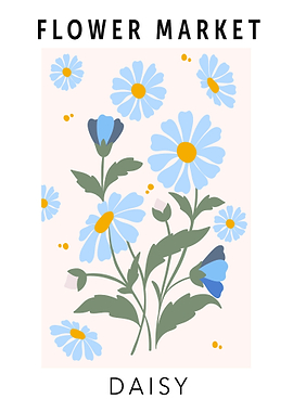 Daisy Flower Market Print