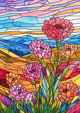 Stained Glass Flowers