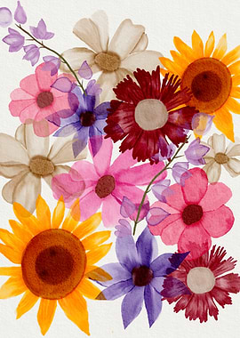 Watercolor Floral Bouquet