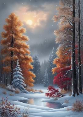 Winter Forest Scene