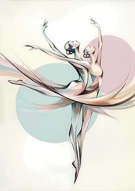 Two Ballerinas in Motion