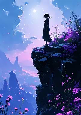 Silhouette on Clifftop