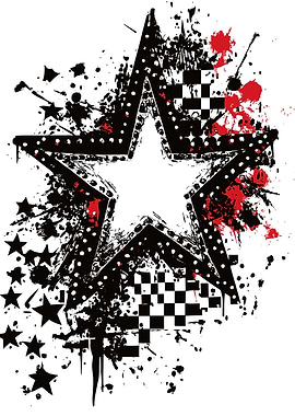 Black and White Star Graphic