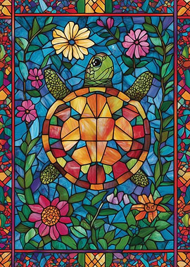 Stained Glass Turtle