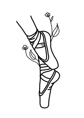 Ballet Shoe with Flowers