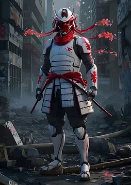 Cyberpunk Samurai Warrior