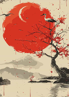 Japanese Mountain Landscape