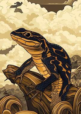 Lizard in Clouds