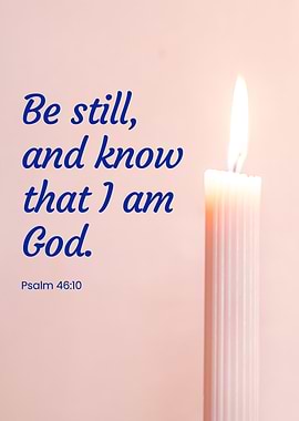 Be Still and Know God Psalm 46:10 Candle