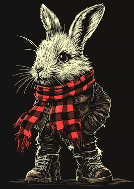 Cool Punk Bunny Illustration