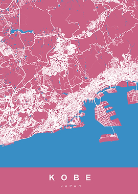 Kobe City Map Japan