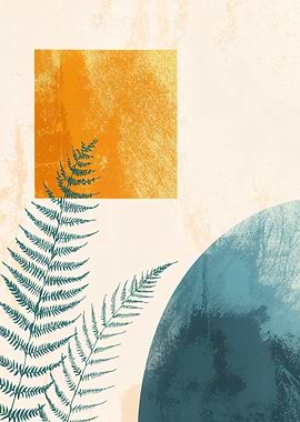 Fern & Geometric Shapes