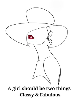 Fashion Woman Line Art