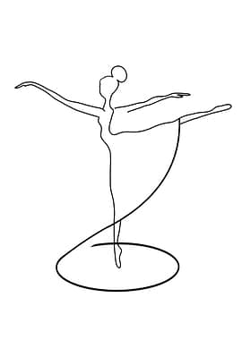 One Line Ballerina