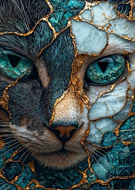 Cat Mosaic Art