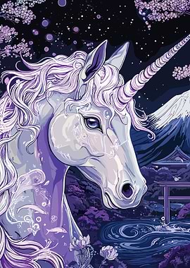 Unicorn in Japanese Garden