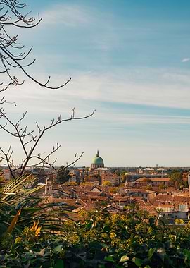 Panoramic View of Udine with San Nicolò Vescovo Cathedral