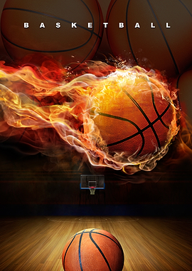 Fiery Basketball