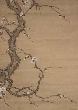 Japanese Plum Blossom Painting