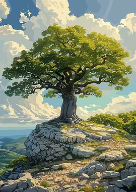 Lone Tree on Clifftop